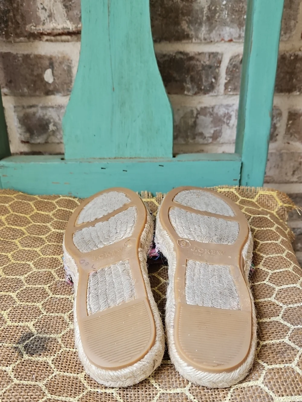 J. Crew Valencia Multicolor Fabric Slide Espadrilles - Picture 3 of 4